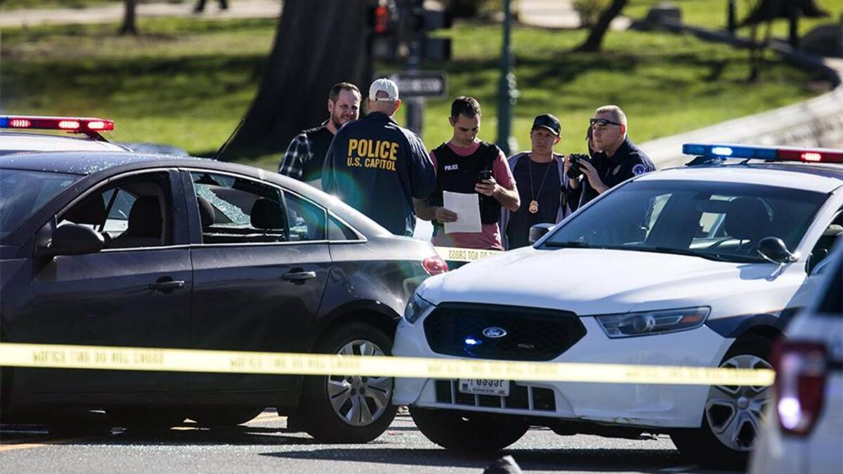 Tiroteo frente al Capitolio: detuvieron a mujer que quiso atropellar a policías