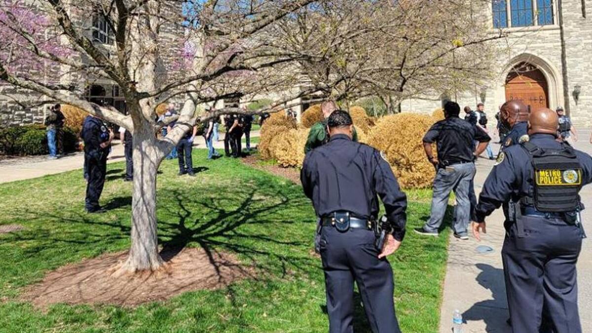 Tiroteo en un colegio de Estados Unidos. Foto: Twitter/MNPDNashville