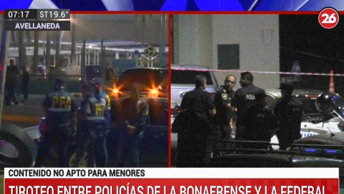 Tiroteo entre policías de la Bonaerense y la Federal en Avellaneda, Canal 26
