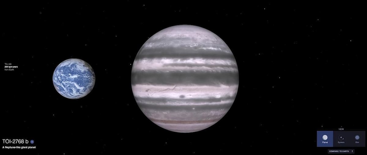 TOI-2768 b es un exoplaneta similar a Neptuno que orbita alrededor de una estrella de tipo K. Foto: NASA.