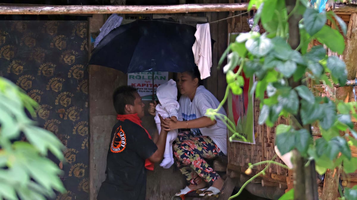 Tormenta en Filipinas. Foto: Télam.