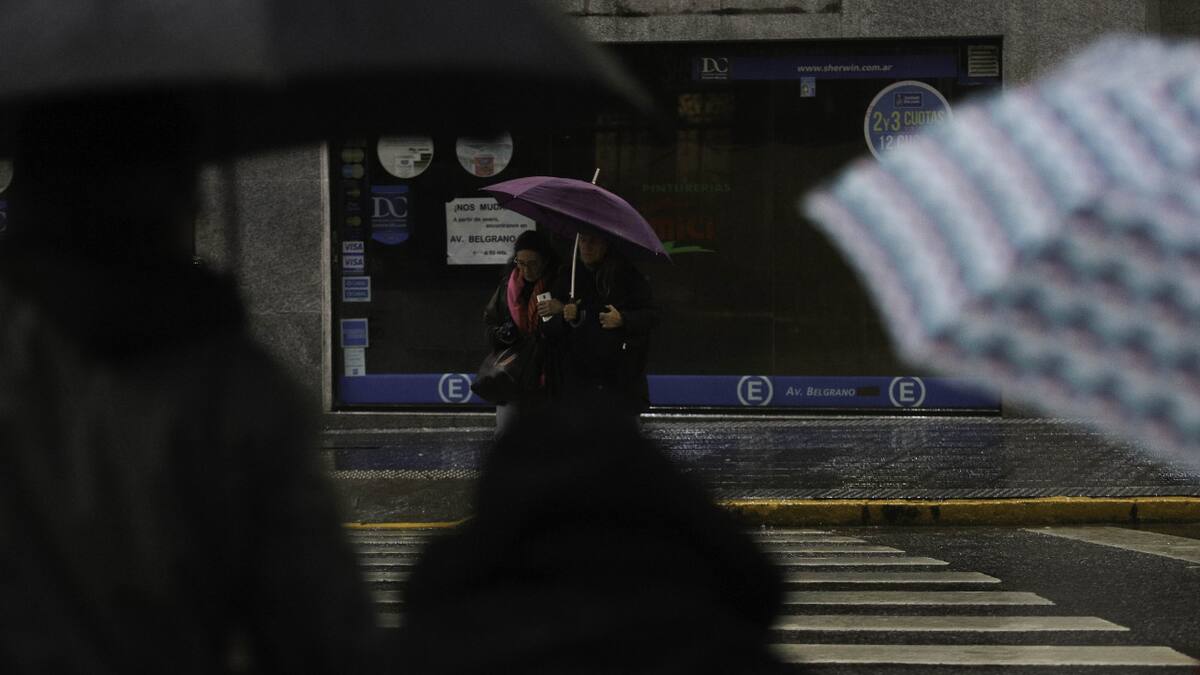 Tormenta y caída de granizo en Argentina.