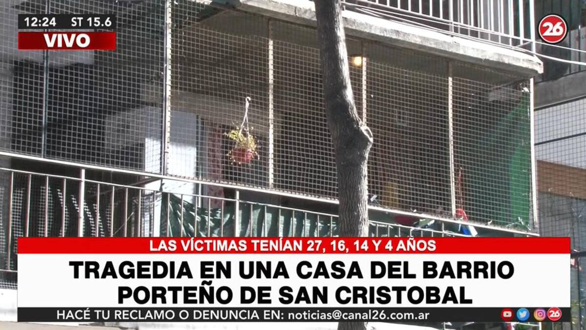 Tragedia en San Cristóbal, tres menores y una joven murieron intoxicados con monóxido de carbono, canal 26