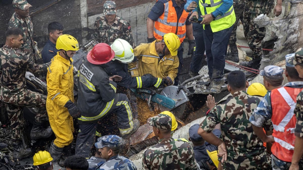 Trágico accidente aéreo en Nepal. Foto: EFE.