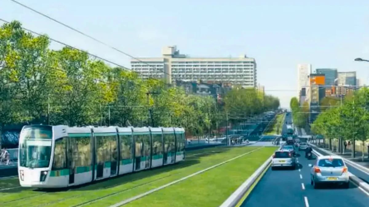 Movilidad sustentable: comenzó la prueba del Trambus, el “subte en superficie” que circulará por la Línea 34. Foto: NA.