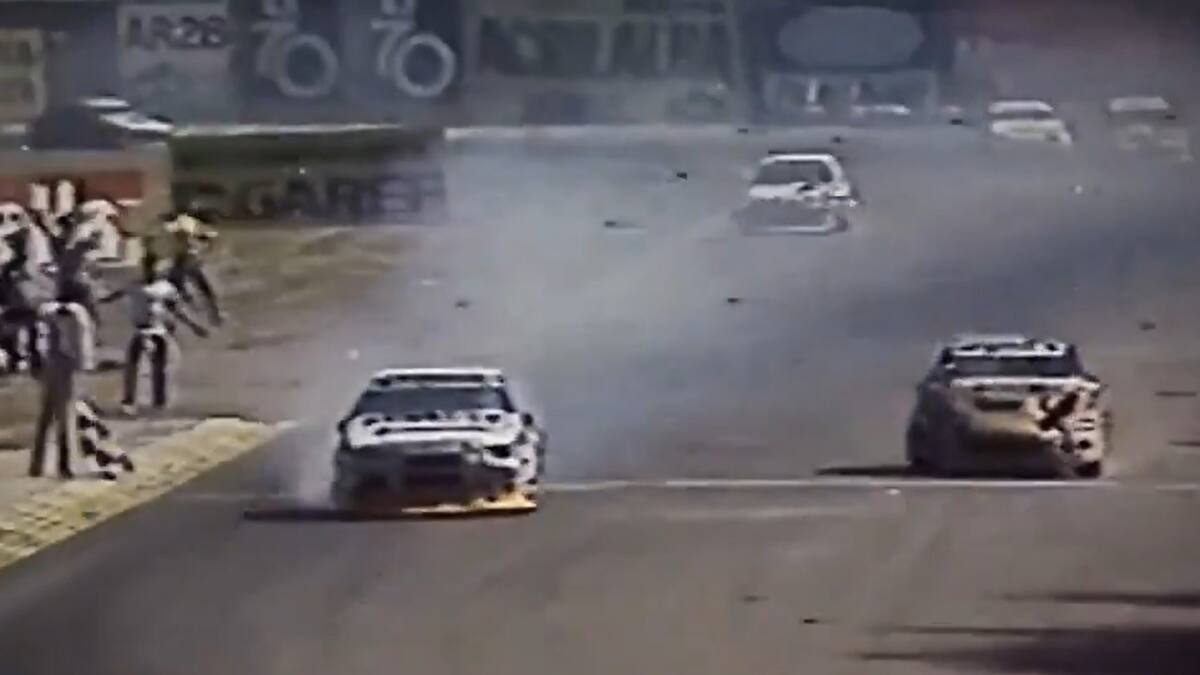 Traverso ganó una carrera con la coupe en llamas. Foto: captura