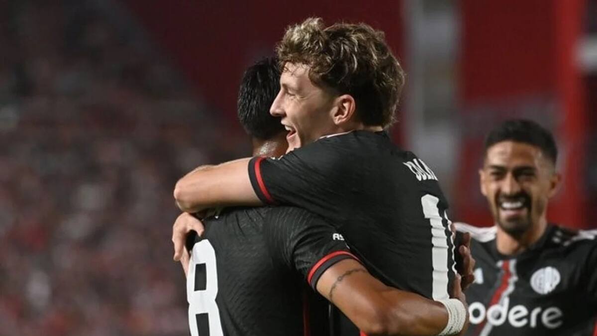 Triunfo de River ante Estudiantes por la Liga Profesional de Futbol. Foto: NA.
