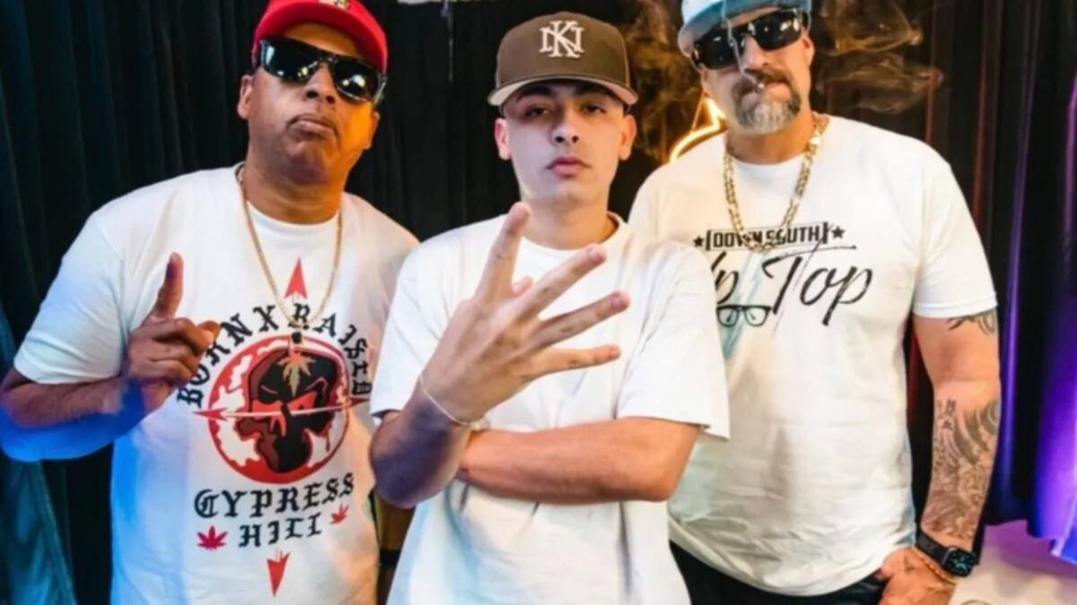 Trueno junto a Cypress Hill. Foto: redes sociales
