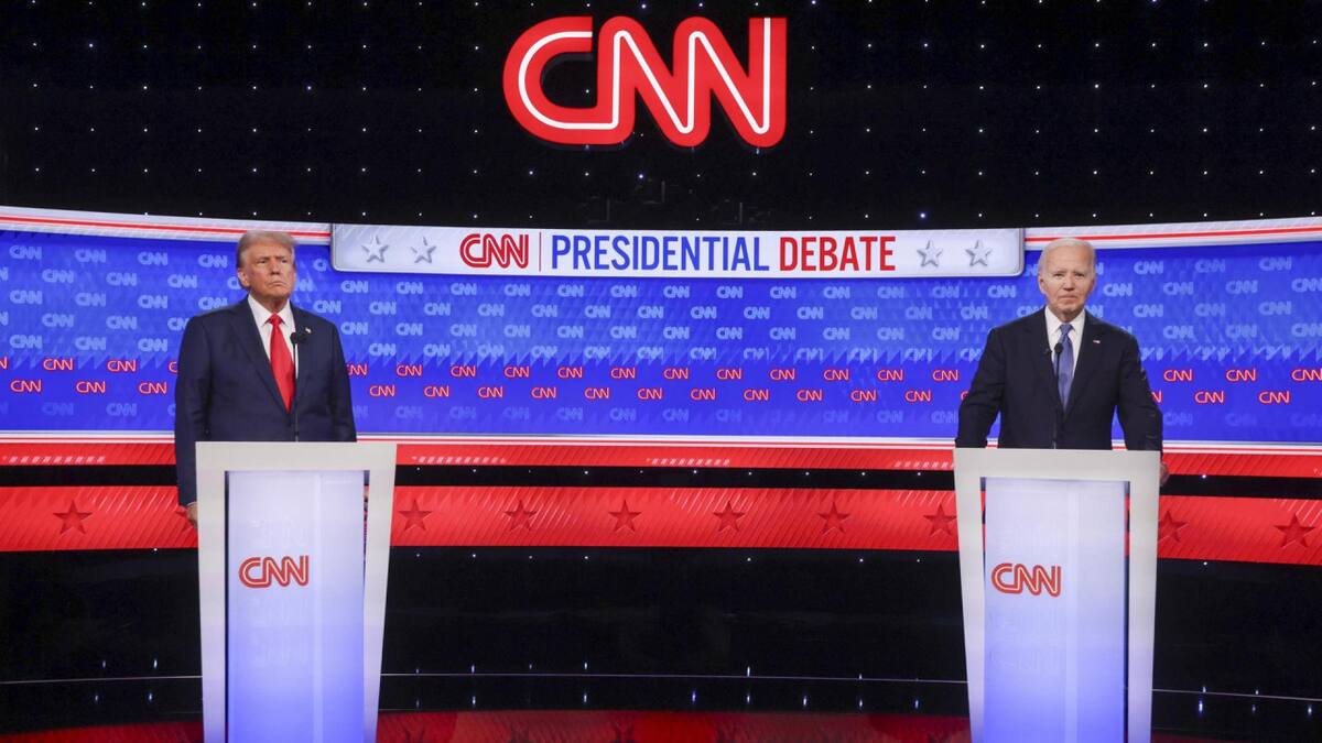 Trump y Joe Biden, debate presidencial en EEUU. Foto: EFE