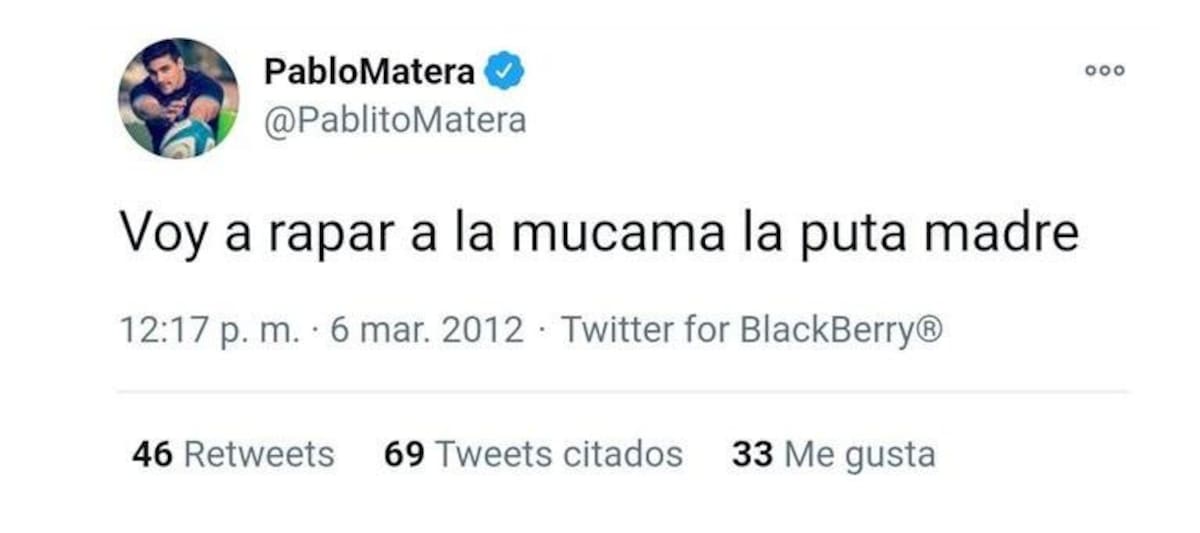 Tuit Pablo Matera 1