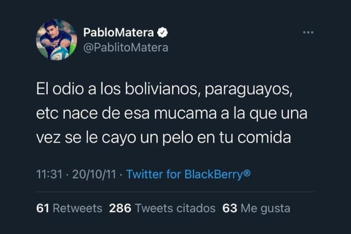 Tuit Pablo Matera 2