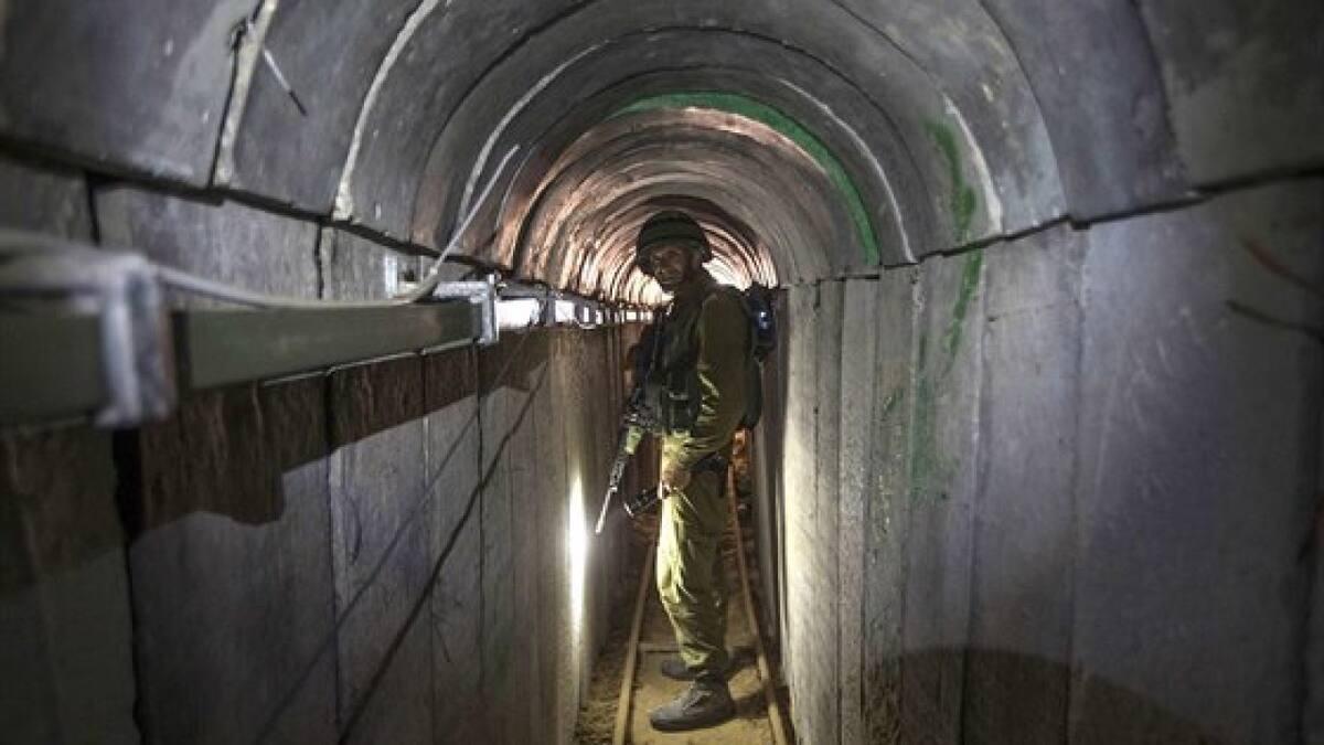 Túneles que utiliza Hamas para la guerra con Israel.