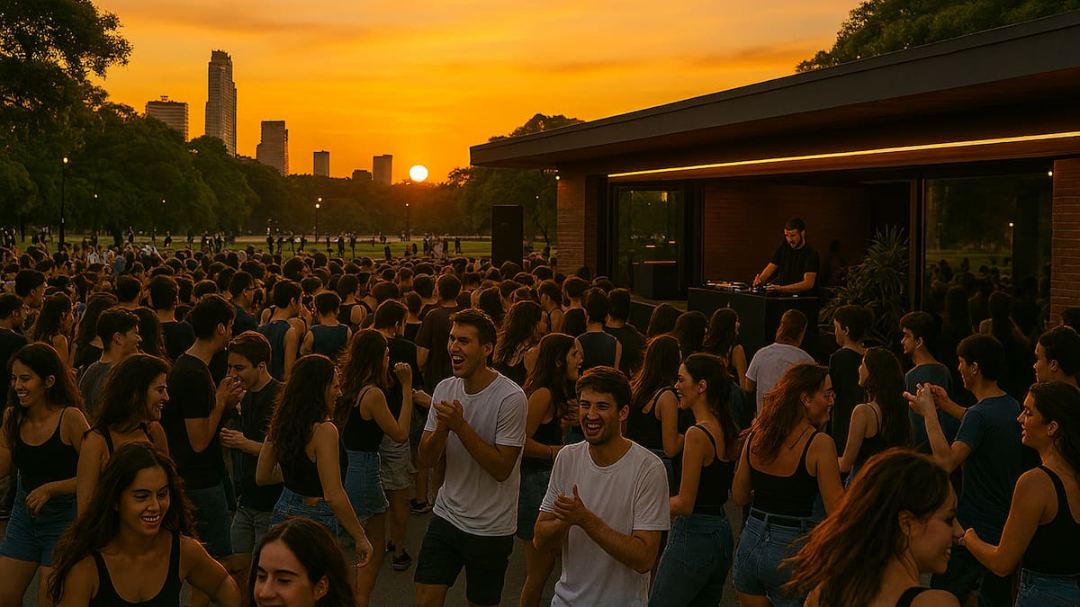El paseo gratuito de Buenos Aires donde la música al aire libre empieza al atardecer y no se detiene hasta la madrugada
