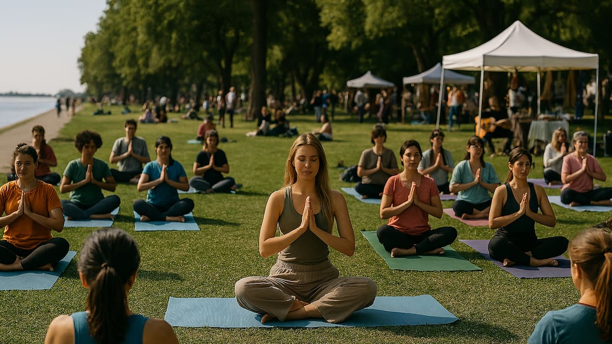 Exhale Festival llega a Vicente López: una jornada al aire libre dedicada al yoga, la respiración y el bienestar