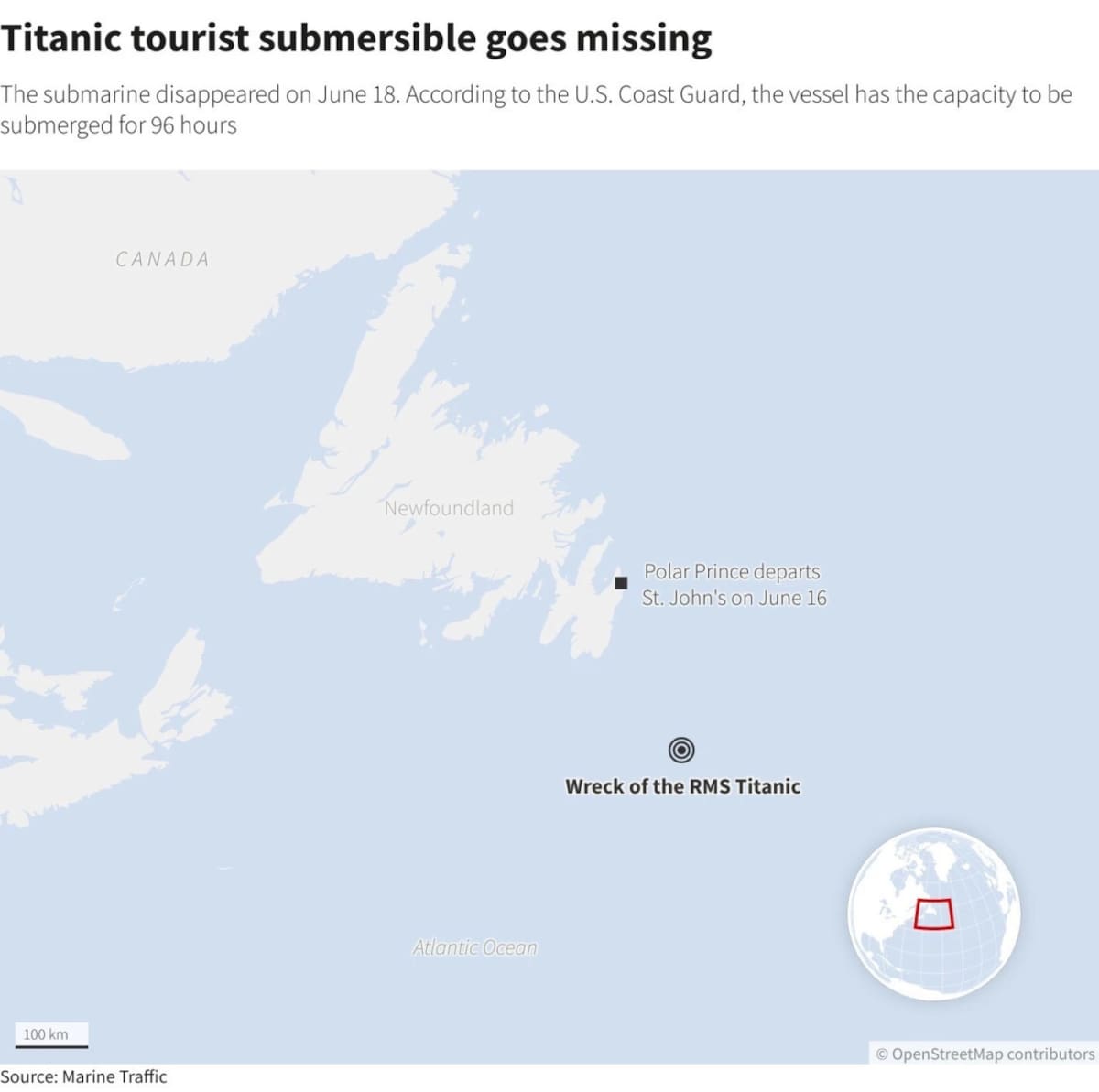 Turistas que desaparecieron en submarino para verrestos del Titanic. Foto: NA.