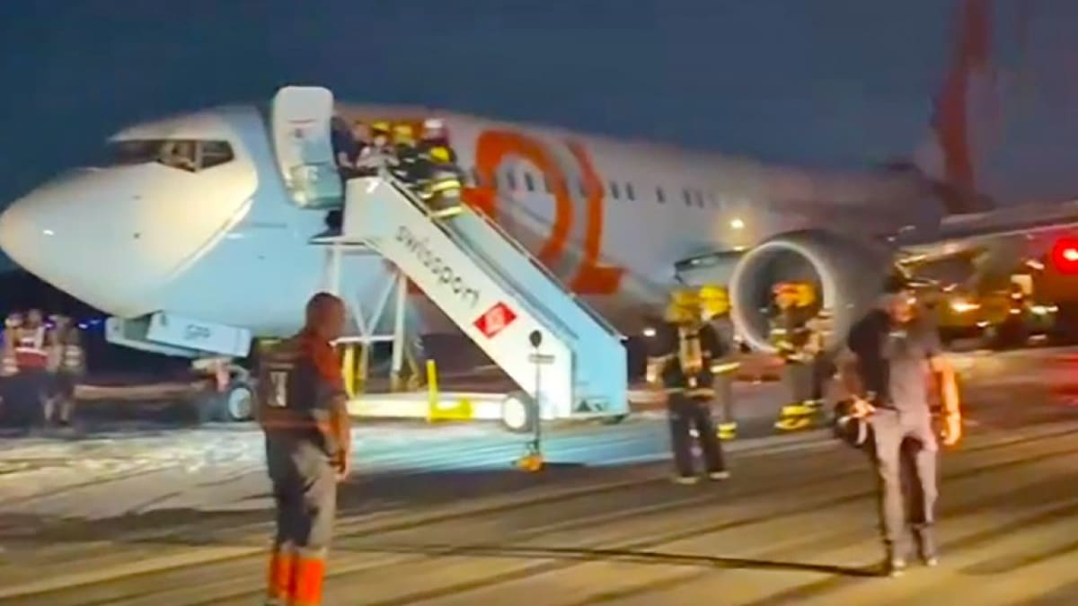 Un avión de la aerolínea Gol colisionó con otro en el aeropuerto de Galeão. Foto: X @ivancp25.