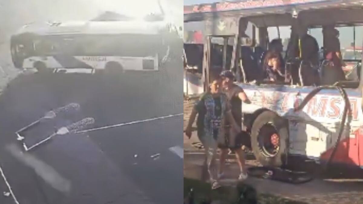 Un camión chocó contra un colectivo en Ciudad Evita. Foto Canal26.com