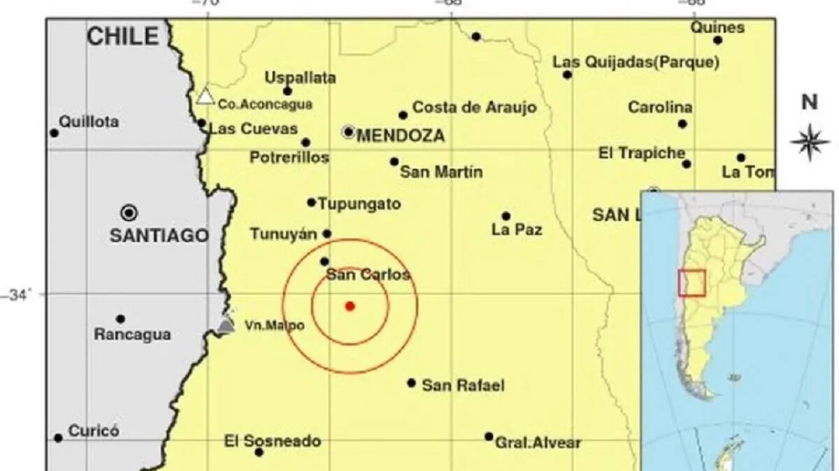 Un fuerte sismo sacudió a la provincia de Mendoza. NA