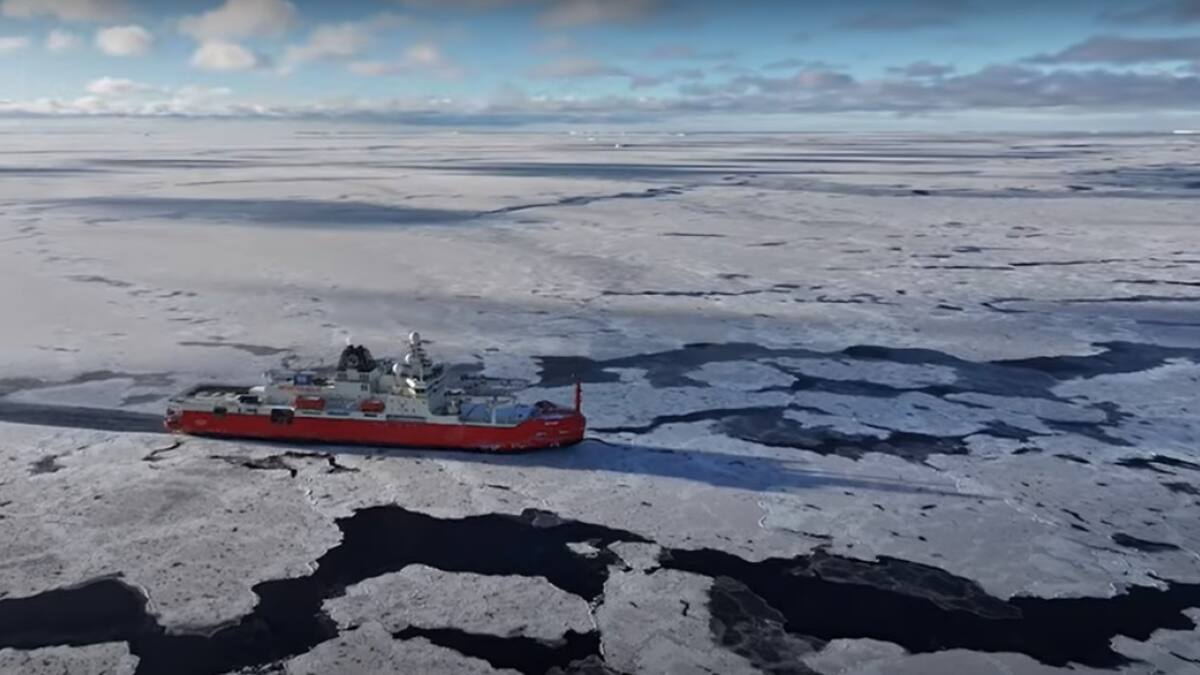 Barcos en la Antártida. Foto: YouTube/Australian Antarctic Program Partnership.