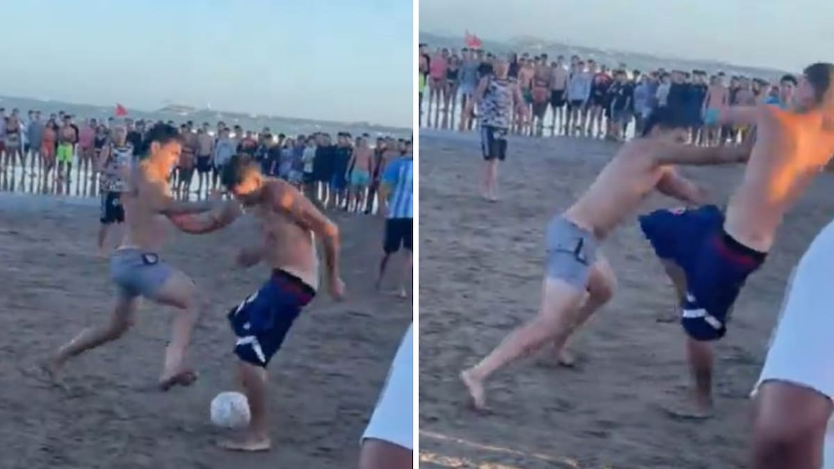 Un "picadito" terminó en una batalla campal en Mar del Plata. Foto: captura de pantalla.