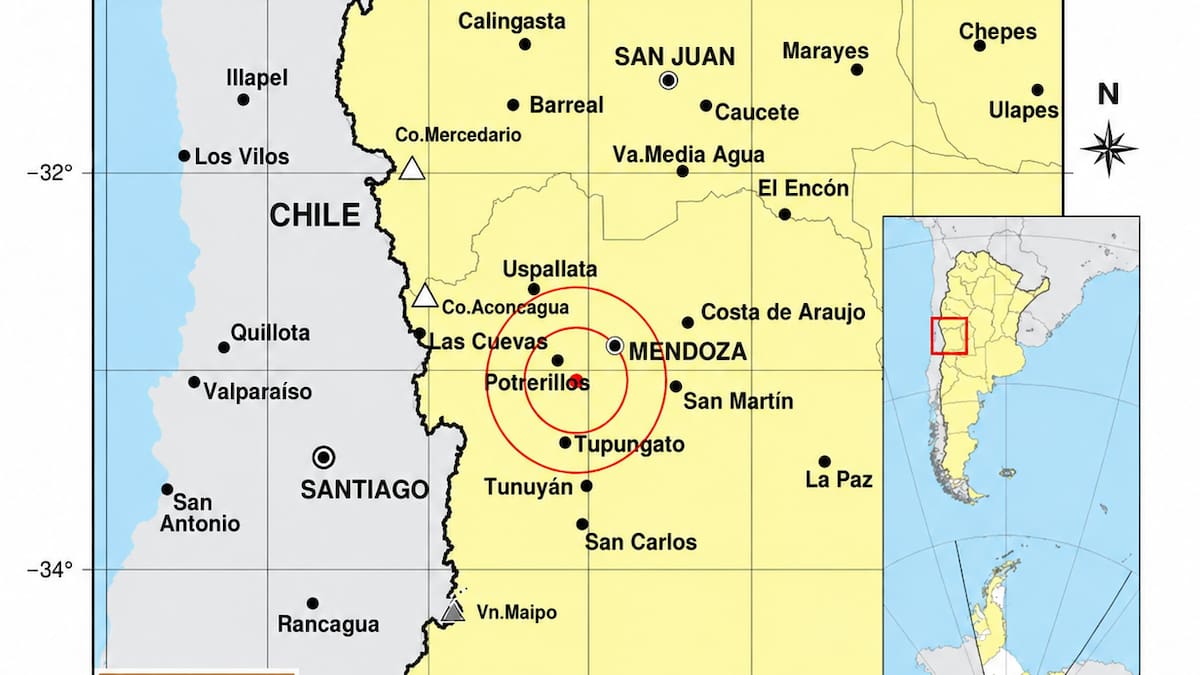 Sismo en Mendoza: se registró un temblor de magnitud 3,8 y fue el segundo en pocas horas