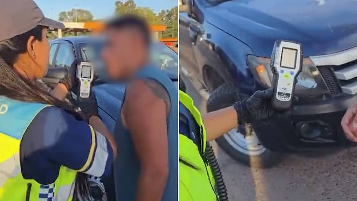 Control en la Ruta 12: un subcomisario de la policía dio positivo en alcoholemia mientras conducía un móvil oficial