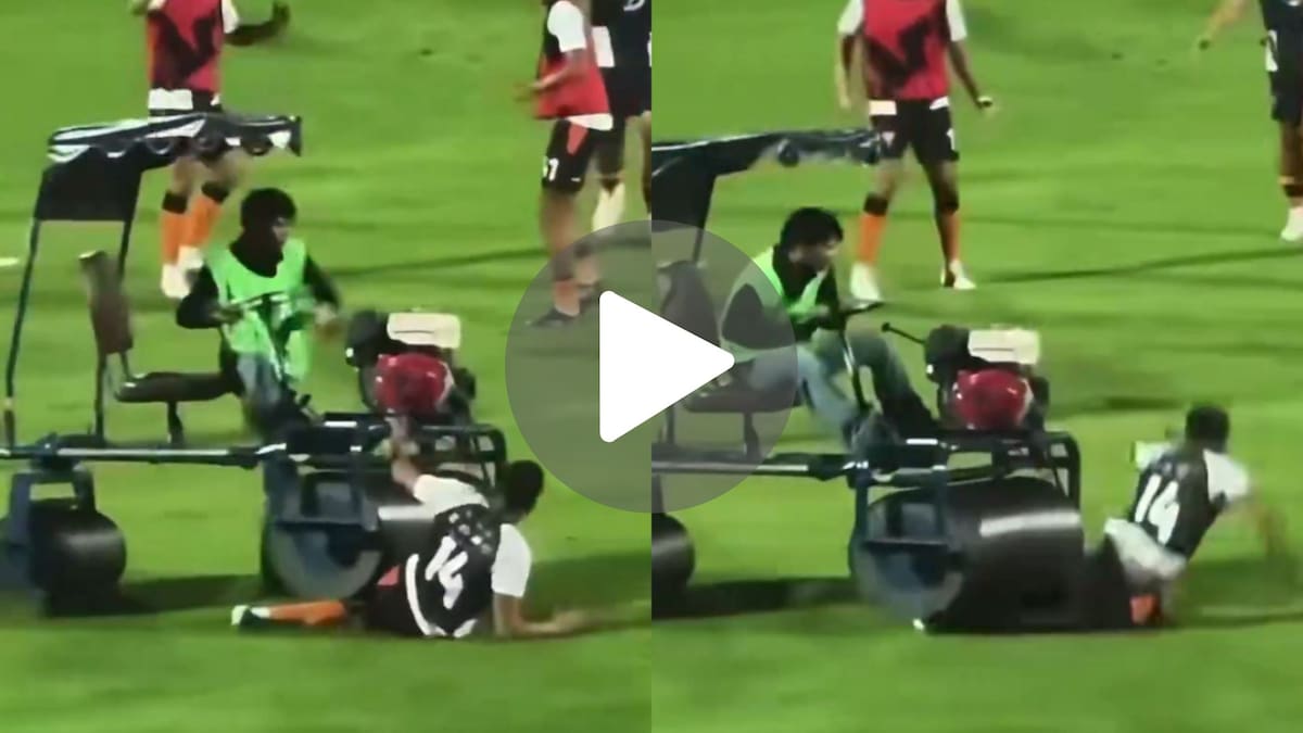 Insólito accidente en Tailandia: una aplanadora atropelló a un futbolista, pero terminó jugando y encima ganó el partido