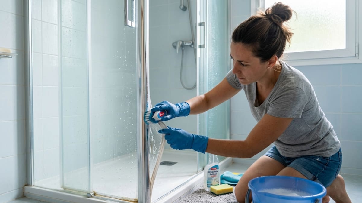 Una experta es clara: “Para limpiar la goma de mampara del baño utilizo piedra de arcilla y las dejo a remojo con lavandina”