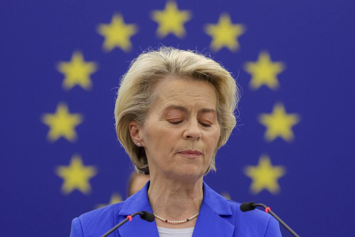 Ursula von der Leyen comparó a Putin con Hamas. Foto: EFE.