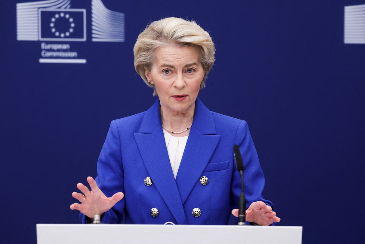 La presidenta de la Comisión Europea, Ursula von der Leyen. Foto: Reuters/Yves Herman.