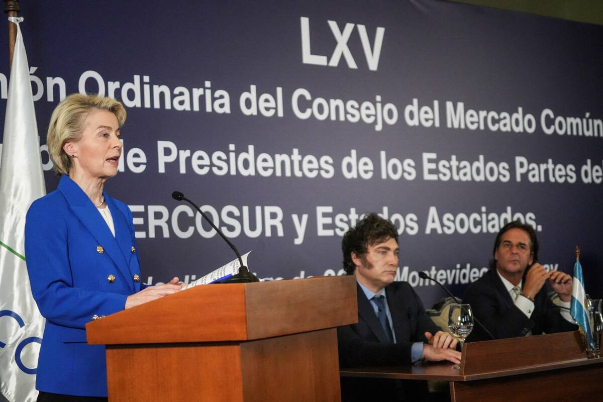Ursula von der Leyen en la cumbre del Mercosur. Foto: Reuters.