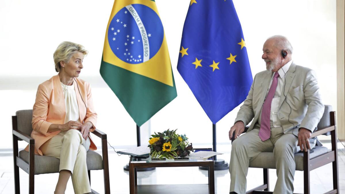 Ursula von der Leyen y Lula y Lula da Silva. Foto: Reuters