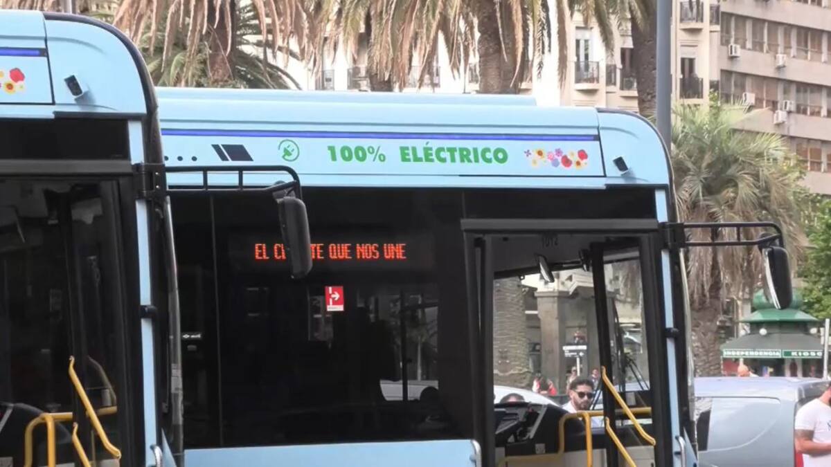 Uruguay aumenta su flota de buses eléctricos. EFE