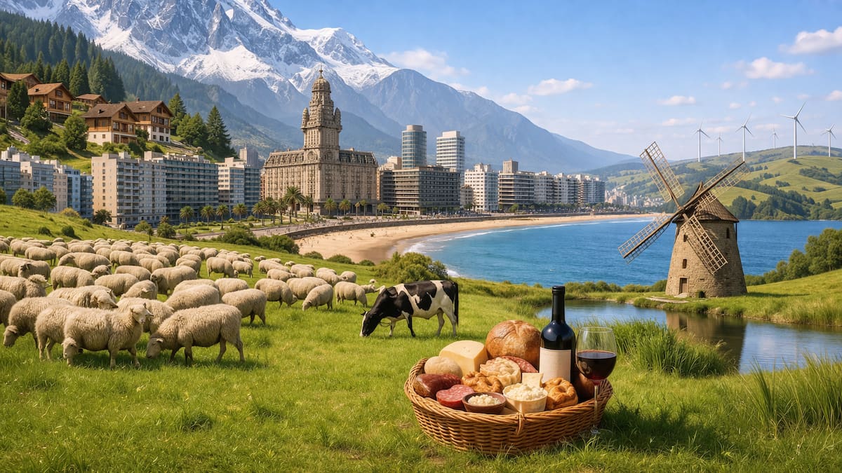 La historia detrás de la “Suiza de Sudamérica”: conocé al país que tiene más ovejas que personas y está cerca de Argentina