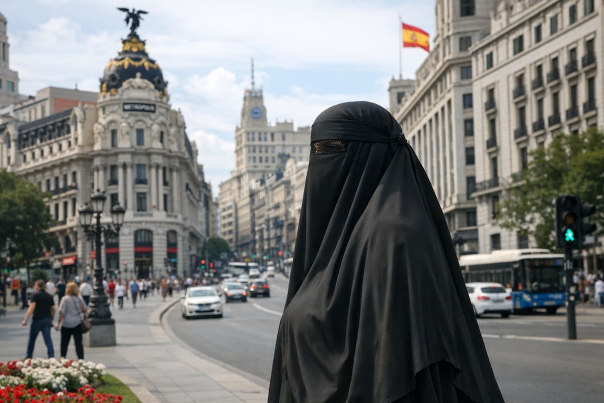 Uso del burka en España.