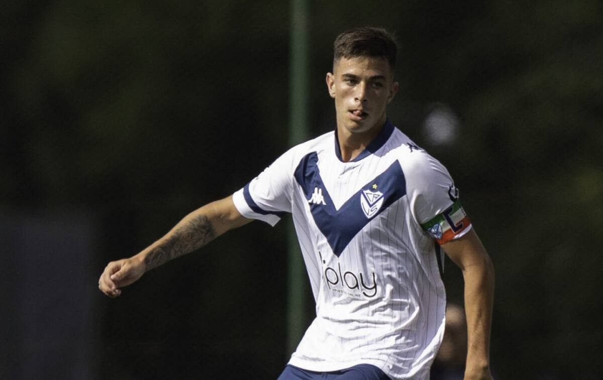 Valentín Gómez, futbolista de Vélez. Foto: NA.
