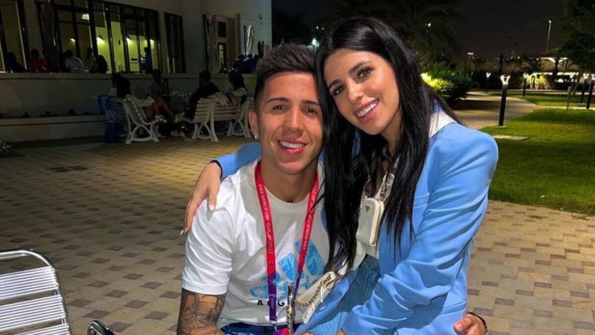 Valentina Cervantes y Enzo Fernández. Foto: redes sociales.