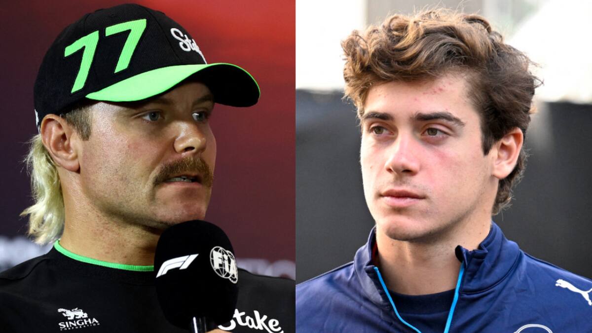 Valtteri Bottas y Franco Colapinto. Fotos: Reuters