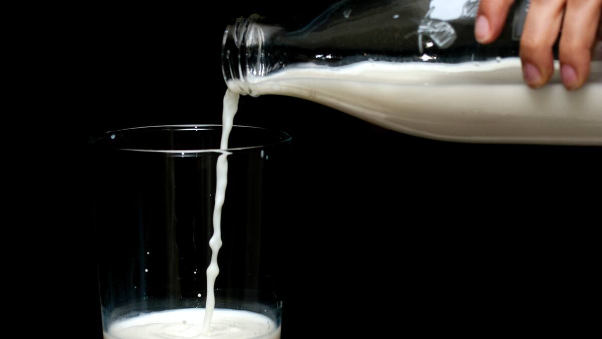 Vaso de leche. Foto Unsplash.