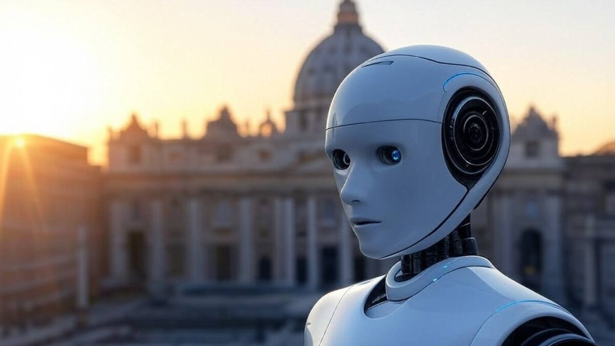 El Vaticano y su planteo sobre los riesgos de la Inteligencia Artificial. Foto: Grok.