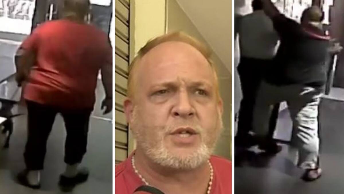 Vecino violento de Balvanera. Fotos: captura video