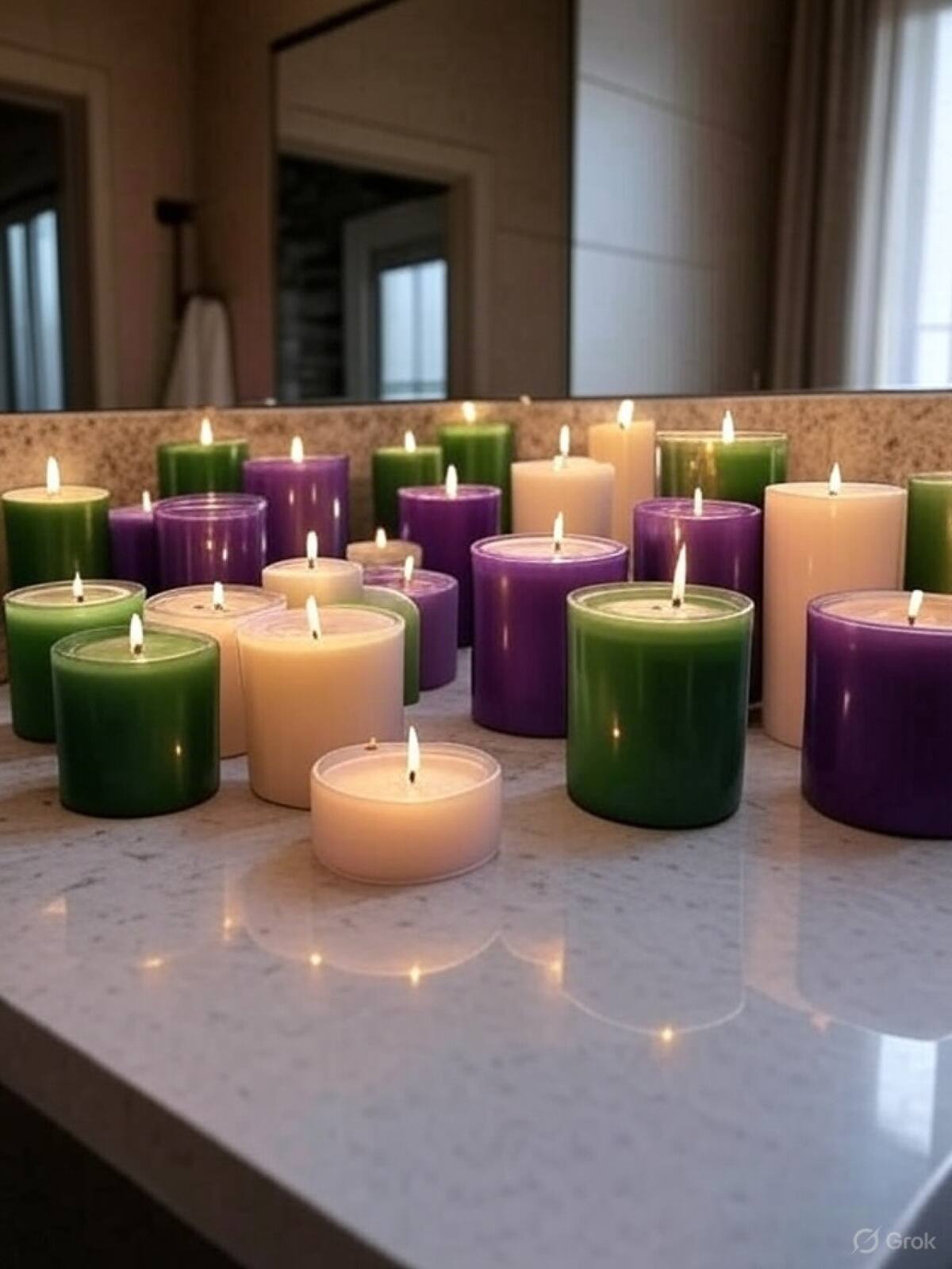 Velas aromáticas en el baño. Fuente: Unsplash