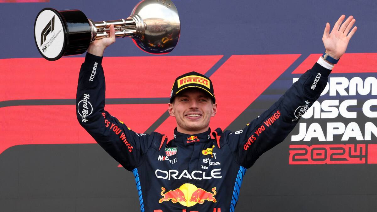 Verstappen consiguió su tercer triunfo en el Gran Premio de Japón. Foto: Reuters.