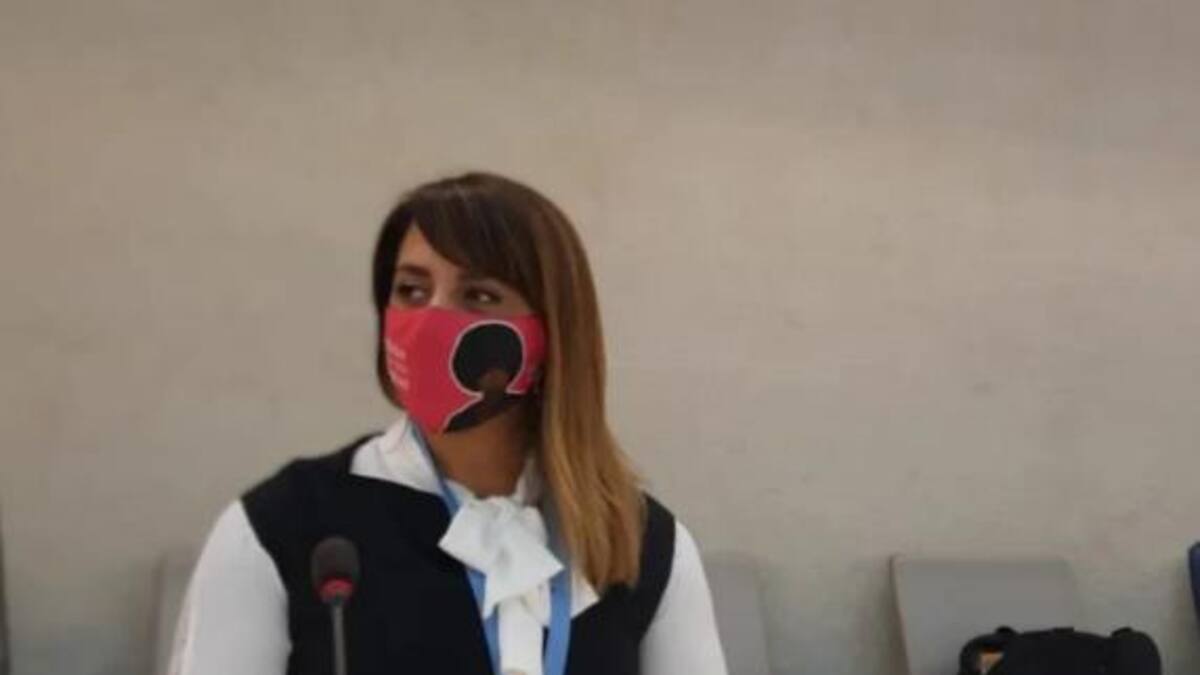 Victoria Donda en la ONU: viajó a Suiza para hablar ante un auditorio vacío