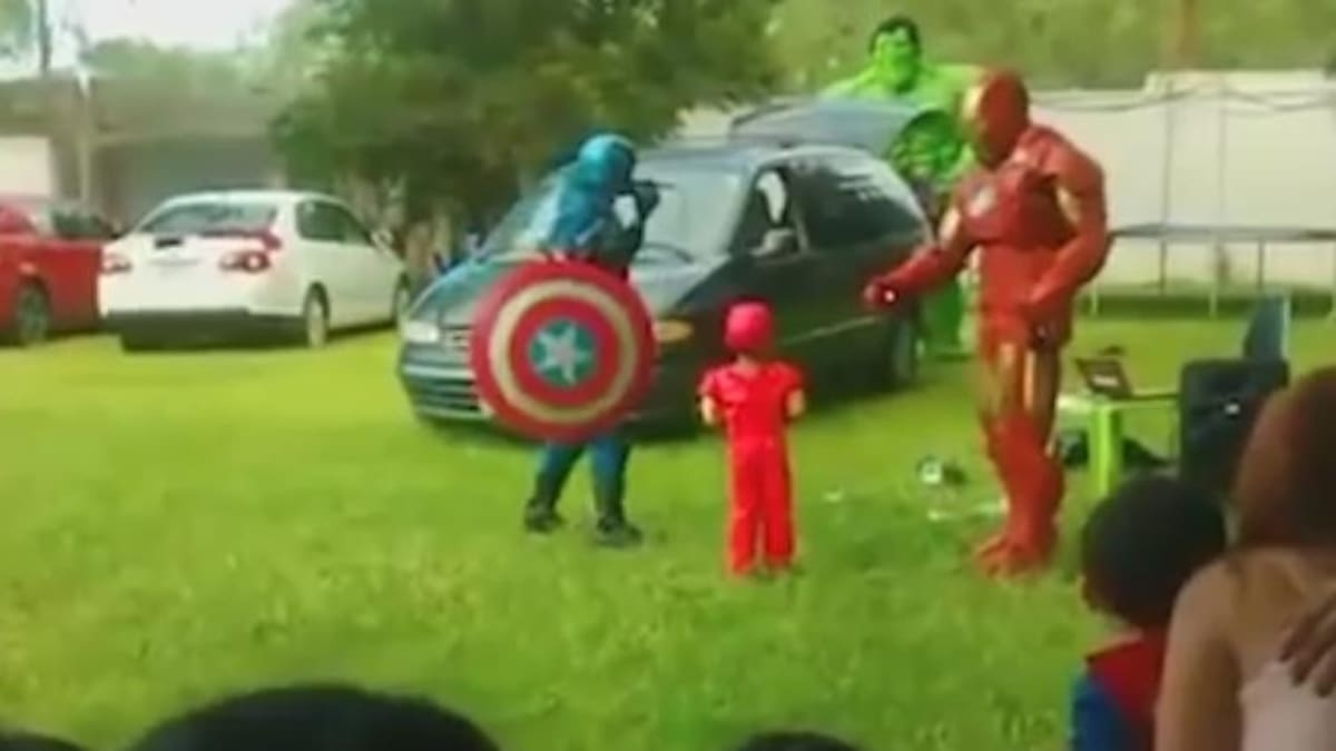VIDEO VIRAL: quería a los 'Vengadores' en su cumpleaños y Hulk le arruinó el festejo