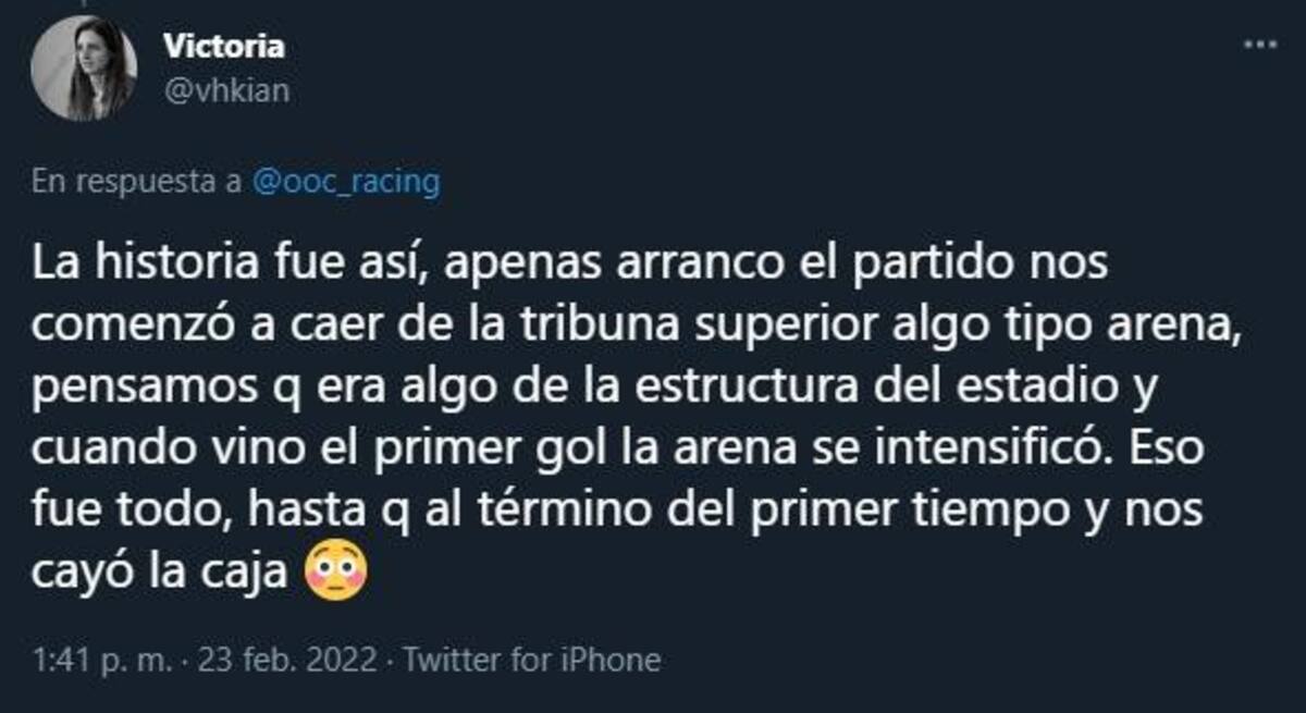 Viral: tiraron cenizas de un hincha en la tribuna de Racing y cayeron sobre el público