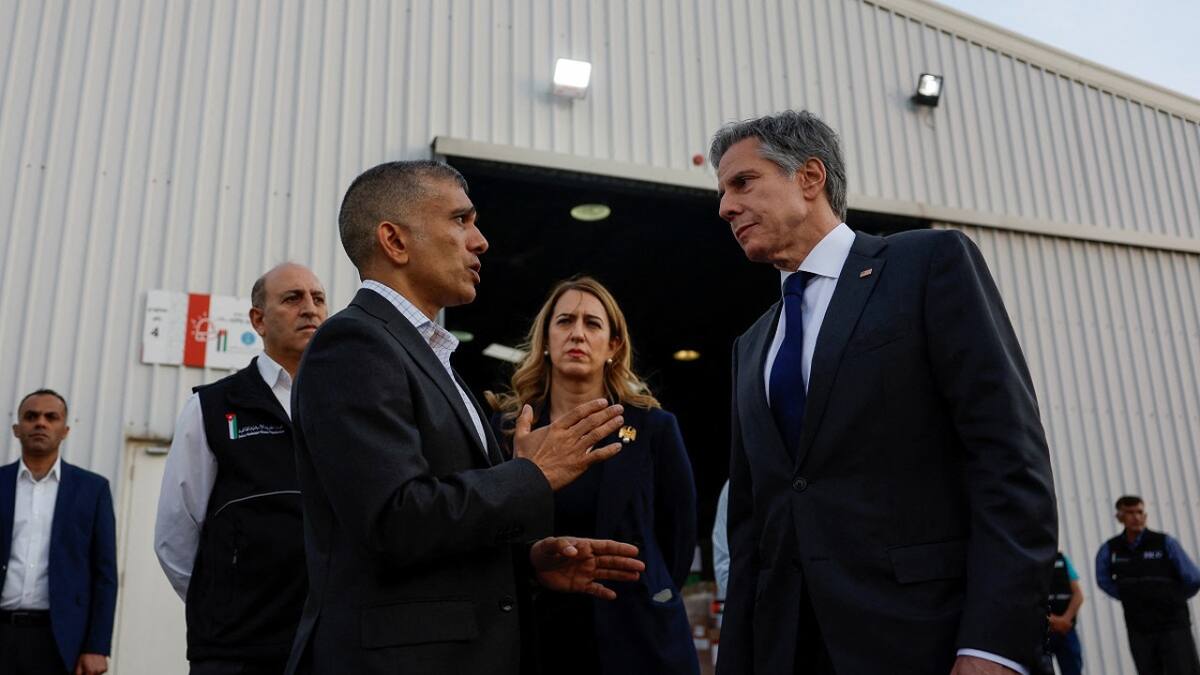 Visita de Antony Blinken a Jordania. Foto: Reuters.