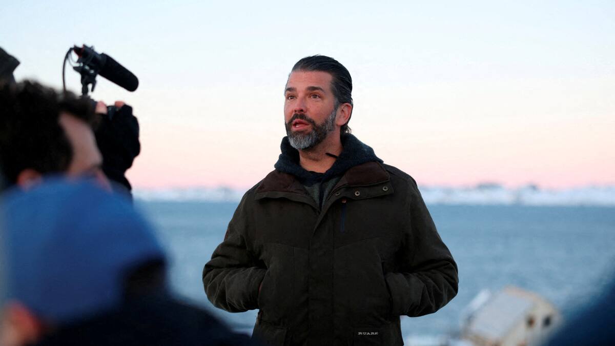 Visita de Donald Trump Jr a Groenlandia. Foto: REUTERS.