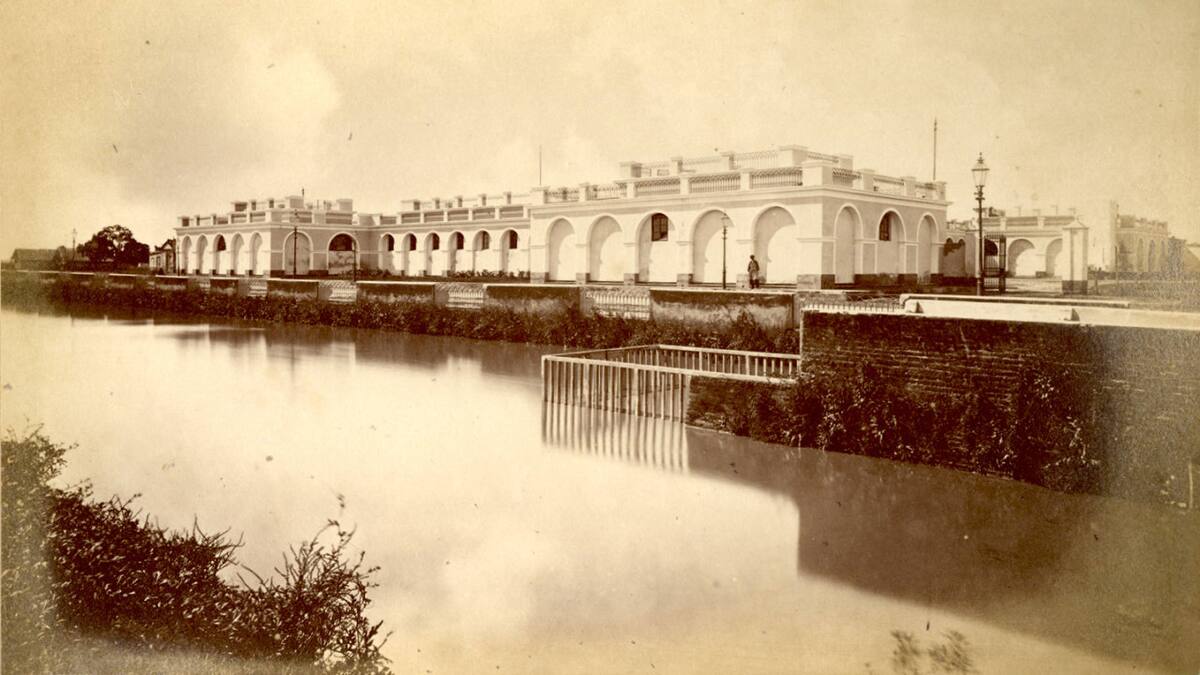 Vista del caserón de Rosas, años después del derrocamiento del gobernador