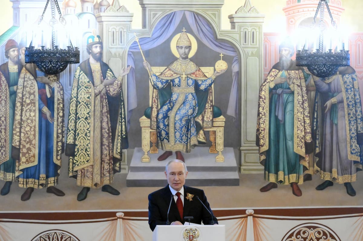 Vladimir Putin en el Día de la Victoria.